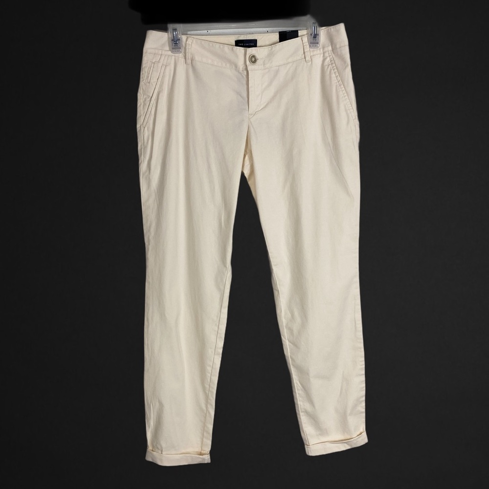 The Limited Womens Pants Size 4 Ivory Cuffed Ankle